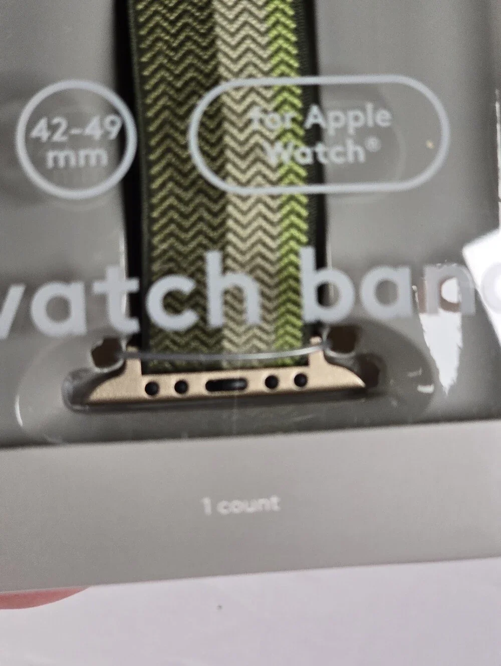 Heyday Woven Knit Watch Band For 42- 49mm Apple Watches Sage Green Stripe Unisex